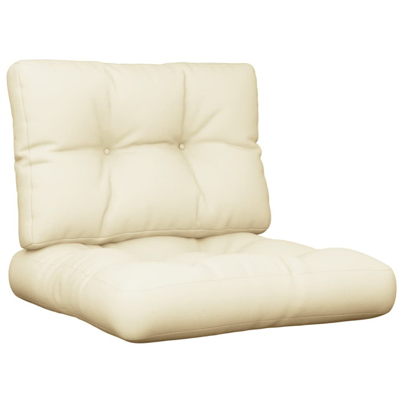 Pallet Cushion Check Pattern 100% Polyester, 23.6" W x 23.6" D, Cream