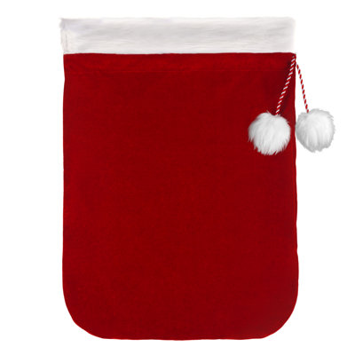 Sac de luxe pour père Noël avec manchette en fourrure