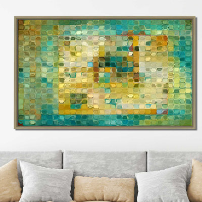 Reproduction d’art sur toile, "tile art 5, 2016" par mark lawrence