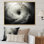 Tempête tourbillonnante grise abstraite III sur toile