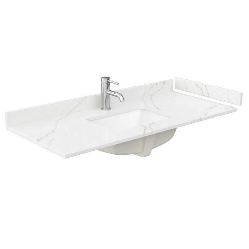 Daria 48'' W Vanity, Matte Black, Brown, Giotto Quartz