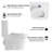 1.1/1.6 GPF Extended Comfortable Height Ultra Quiet Floor Standing Integrated Toilet, Ceramic Material, White