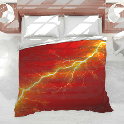 Yellow Lightning Bolt Comforter