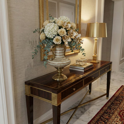 Golden Floral Vase