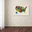 « united states aquarelle map 2 », reproduction d’impression sur toile tendue-15823009