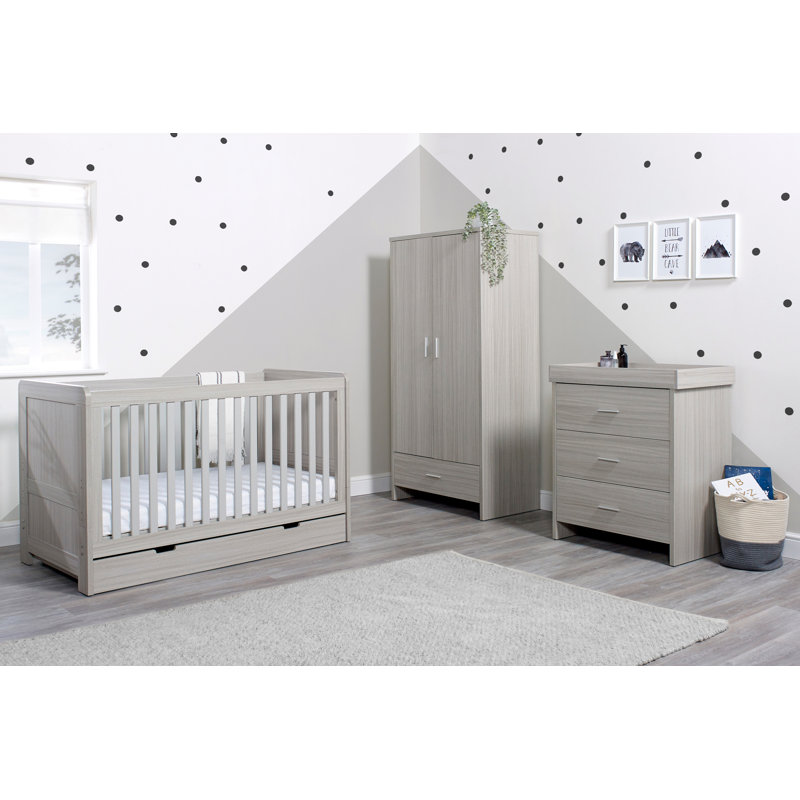 Pembrey 3 Piece Furniture Set, Under Drawer and Premium Sprung Mattress, Ash Gray