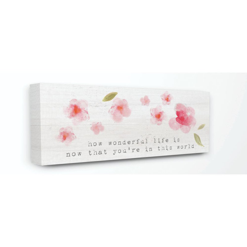 «Sylvan How Wonderful Flower Kids Design Art», H 10 po x l 24 po x P 1,5 po, Toile tendue