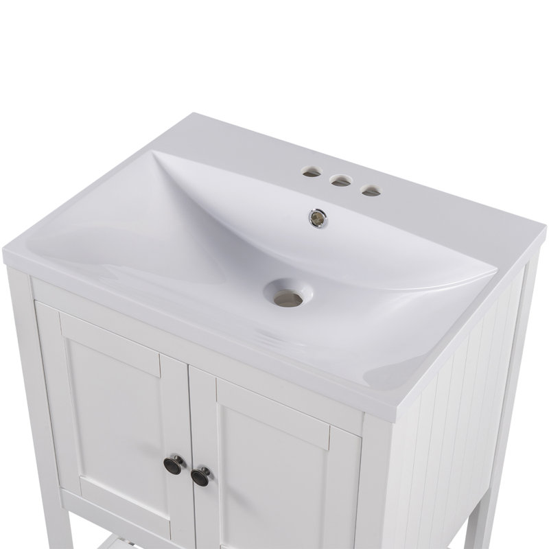 Ensemble de meuble-lavabo simple 24 po Johnallen, Blanc