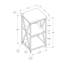 Table d'appoint, côté, bout, table de chevet, lampe, stratifié gris, métal noir, contemporain, moderne