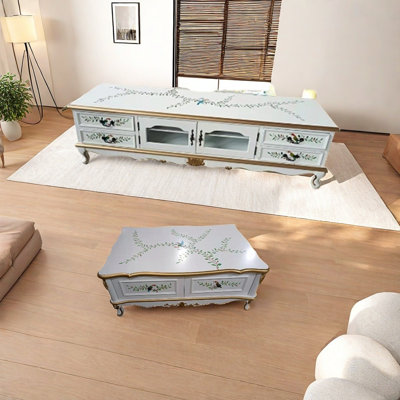 Table basse avec meuble télé fait à la main