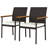 Outsunny Patio Wicker Dining Chair Set of 2