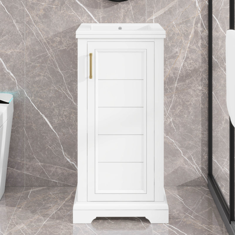Meuble-lavabo de 16 pouces avec lavabo en céramique