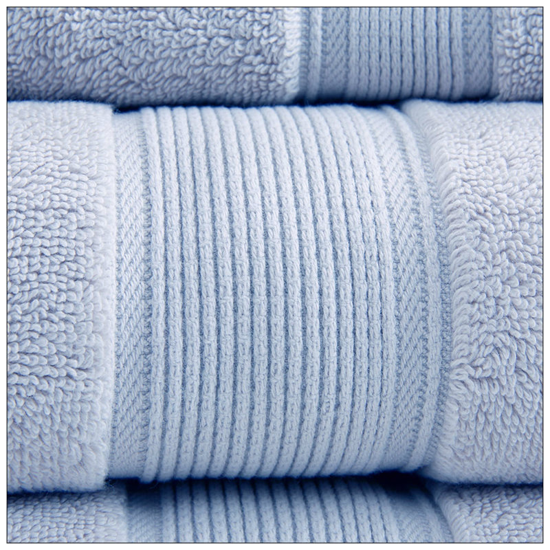 Ensemble de 8 valises pour chambre d'amis 100% coton, Bleu clair
