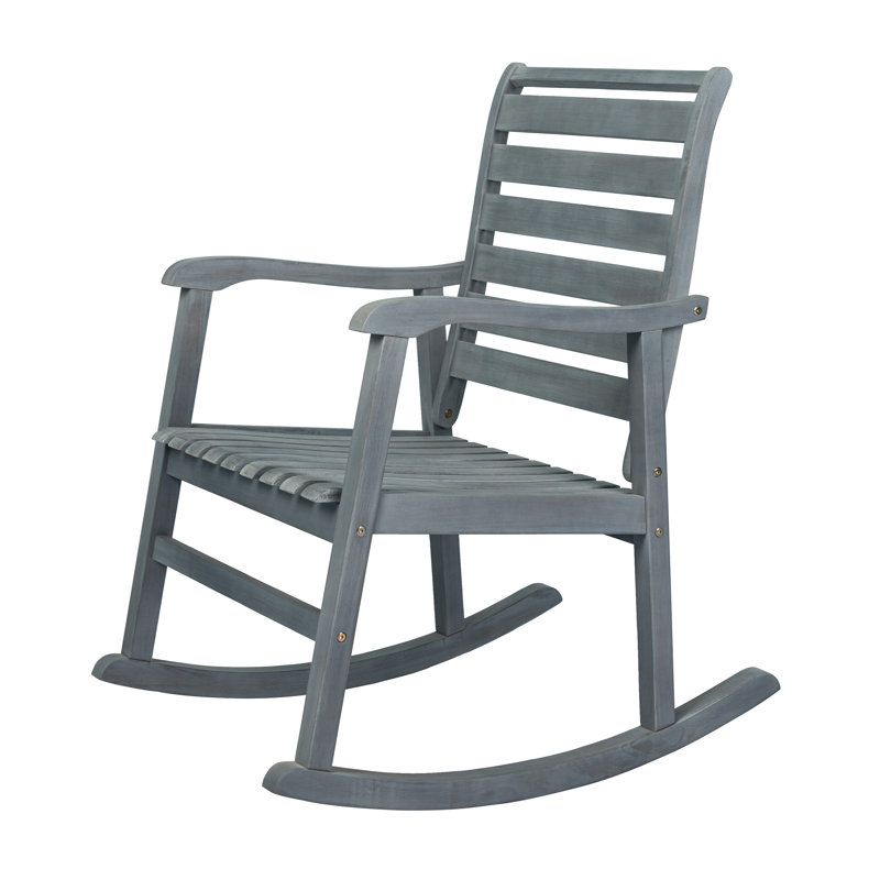 Chaise berçante d'extérieur Carey Classic, gris