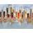 Colorful Buildings with Water Reflection - Gray Cities Print