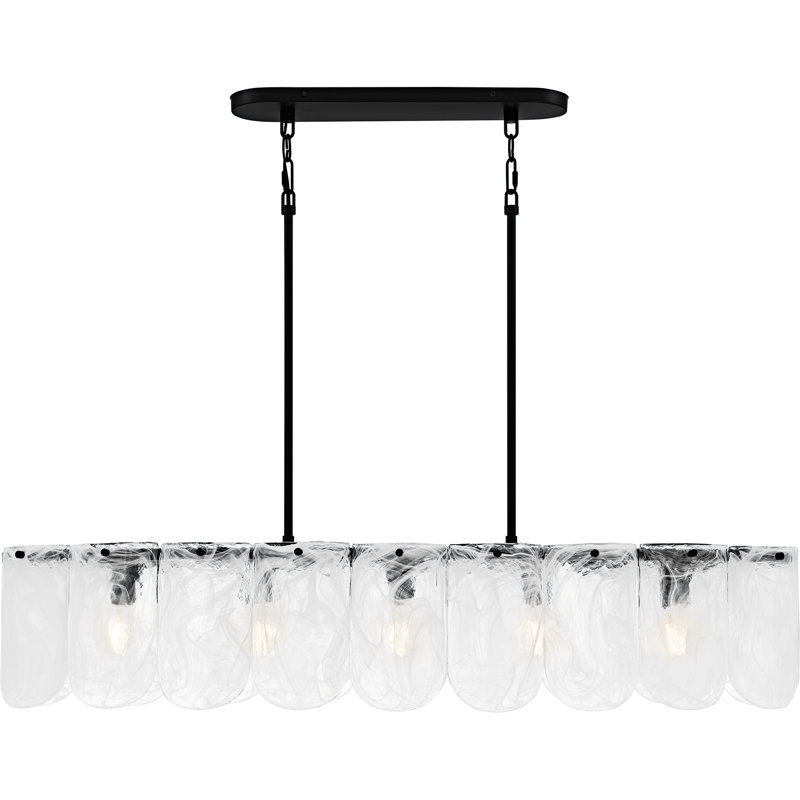 Lustre linéaire noir mat 5 lumières Cassidy