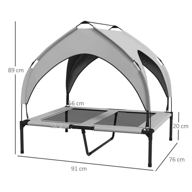 Pet Bed, 91" W x 76" D x 89" H, Grey