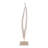 Albrechtice Tall Wood Floor Statue Sculpture with Travertine Base – Modern Figurine Decoration for Living Room or Entryway Accent – Decorative Object for Home Décor – 68", White