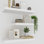 Ensemble de tablettes flottantes blanches pour mur de 3 tablettes blanches de 16 po pour la décoration intérieure