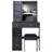 29.2" Small Space Left Drawer Desktop Vanity Table + Cushioned Stool, Extra Large Right Sliding Mirror, Multi Layer High Capacity Storage, Practical Fashionable Dresser, Suitable For Small Space-1466754756