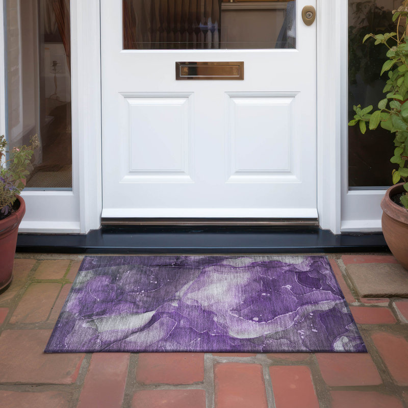 Tapis intérieur / extérieur Bidatsch avec envers antidérapant, Rectangle 1 pi 8 po x 2 pi 6 po