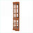 Cabinets | Corner Curio Display Cabinet, 5 Tempered Glass Shelves, Built-in Lighting, Oak Finish, 70.5"H | Traditional | MDF-1360537833