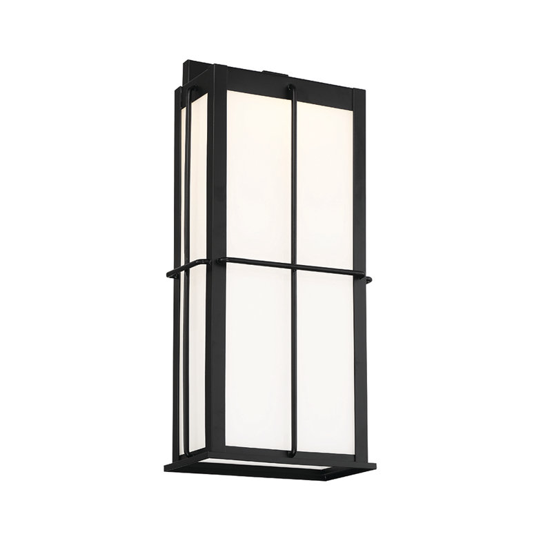 Applique murale 1 lumière  en noir, H 23,75 po x l 10,75 po x P 6,50 po