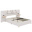 Grand lit plateforme tapissier avec ports de charge USB-649366238