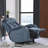 Power Lift Recliner for Seniors, 35" Snowflake Velvet, Remote, 330 lb, Side Pocket, Dark Green – Small-Space-1240747969