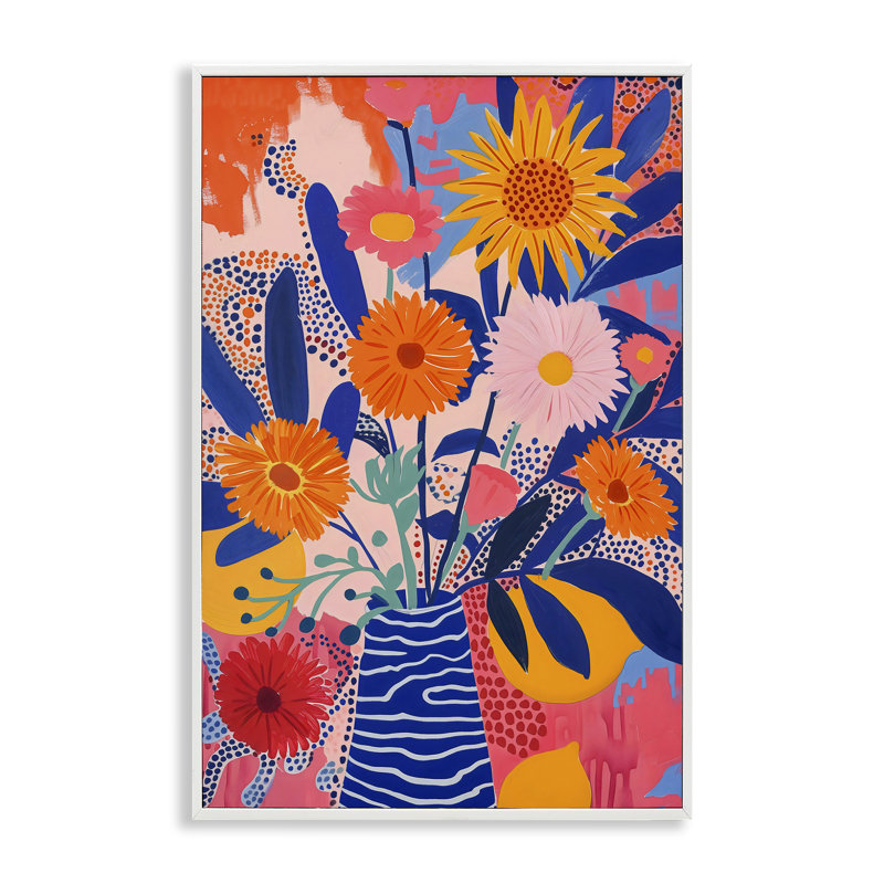 Giclée encadrée de bouquet floral fantaisiste, design par LSR Creative Studio, H 30 po x l 20 po