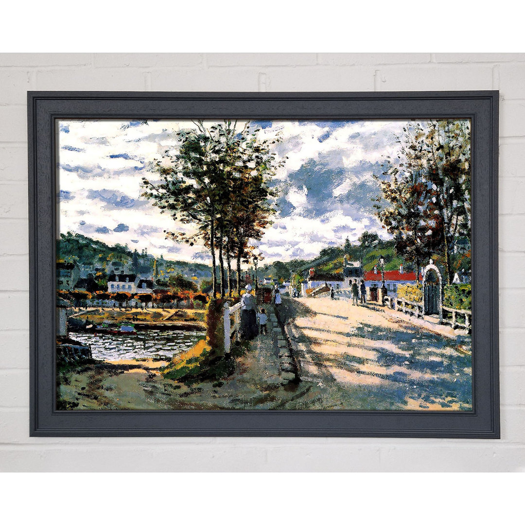 Gerahmtes Leinwandbild Die Seine bei Bougival von Claude Monet