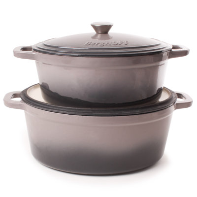 Neo 4Pc Cast Iron Cookware Set with 5Qt. and 7Qt. Covered Dutch Ovens