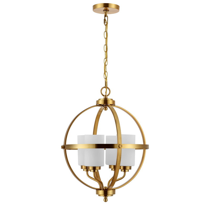 Cannady 4 - Light Dimmable Globe Chandelier, Gold