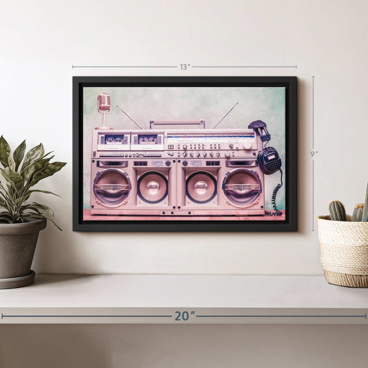 Latitude Run® Retro Boombox Canvas Print | Wayfair