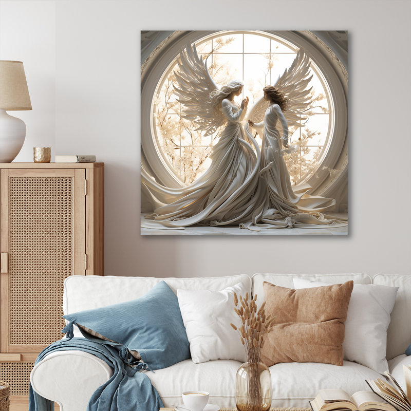 Anniversaire angélique du Christianisme, art mural Christianisme, Toile tendue, H 24 po x l 24 po x P 1 po