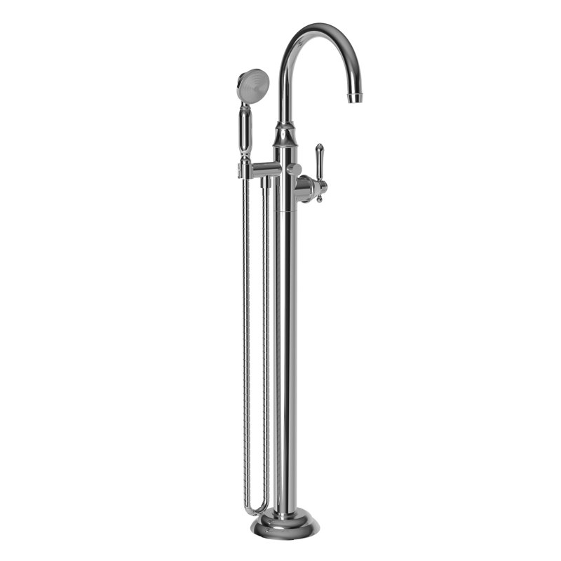 Chesterfield Free Standing Exposed Tub and Hand Shower Set, Polished Chrome