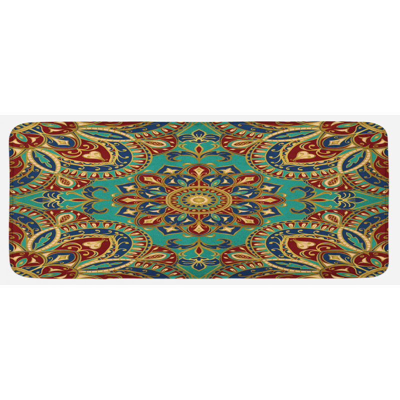 Eclectic Floral Polyester Kitchen Mat