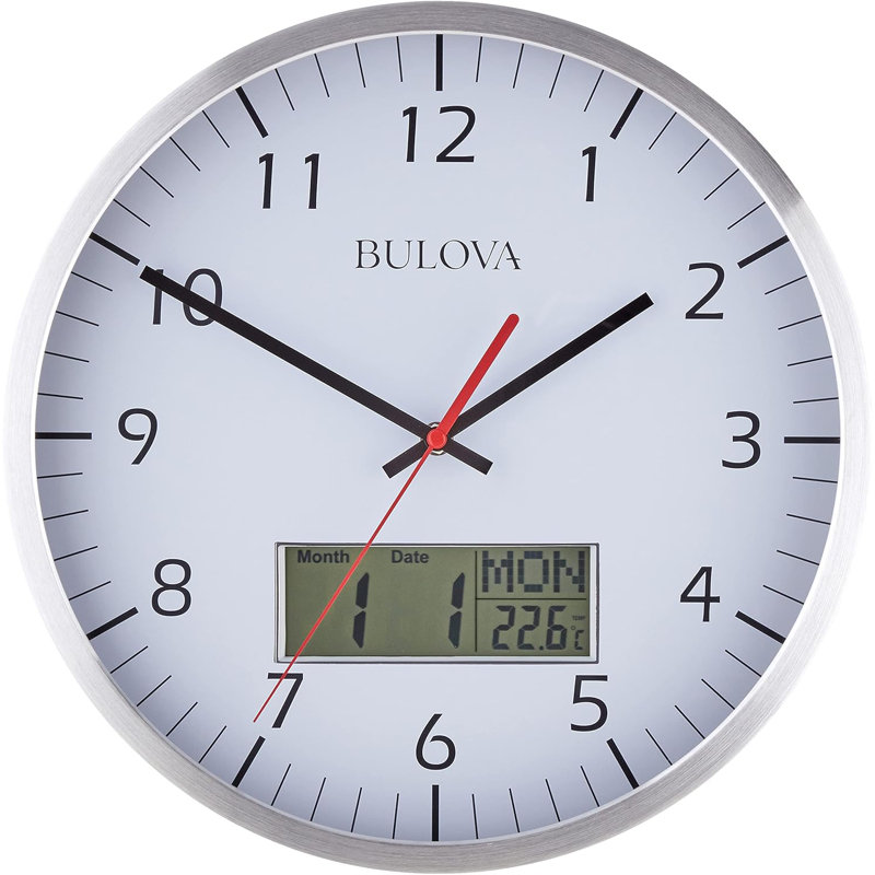 Manager Oversized Wall Clock with Digital Date & Temperature, C4810
