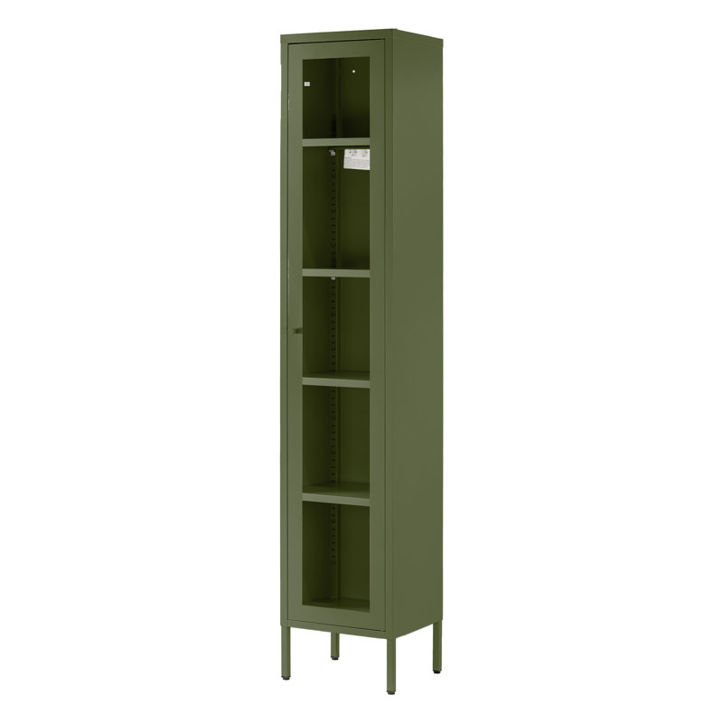 Armoire de rangement à 4 tablettes Kyoung, Vert foncé
