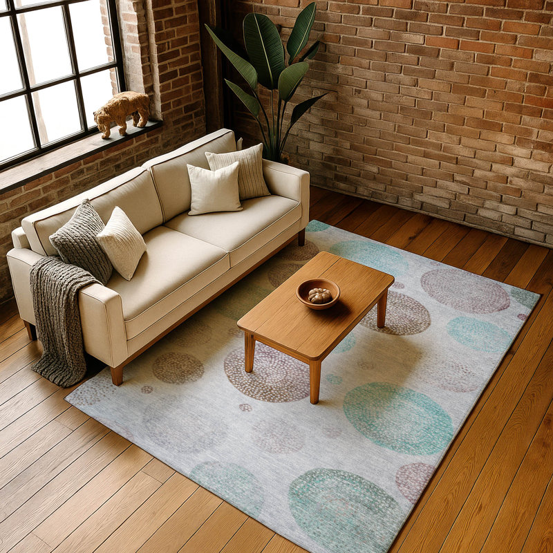 Premium Machine Washable Farolt AMF1897 Geometric Rug, Rectangle 8' x 10'