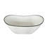 Baignoire sabot autoportante double en acrylique blanc brillant, 150 cm x 75 cm, avec rebord fin noir et fond plat 319BK