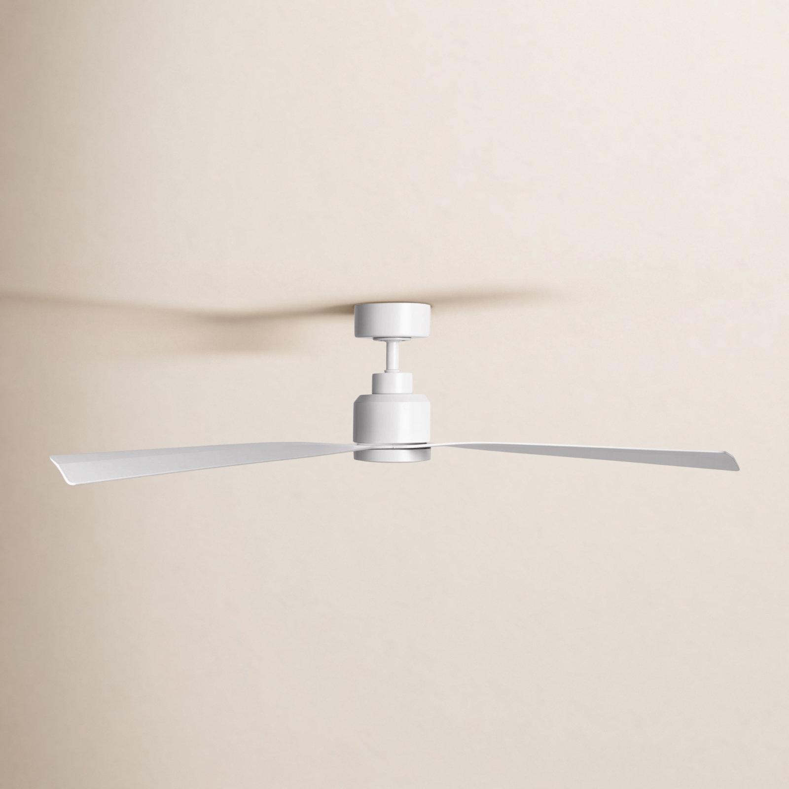 52" Smart Ceiling Fan with Light Kit, With Light Kit, Matte White