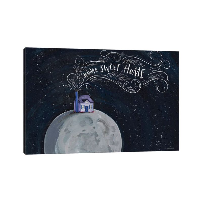 «Home Sweet Home» par Rachel Nieman, reproduction d'art textuel sur toile tendue, H 12 po x l 18 po x P 1,5 po