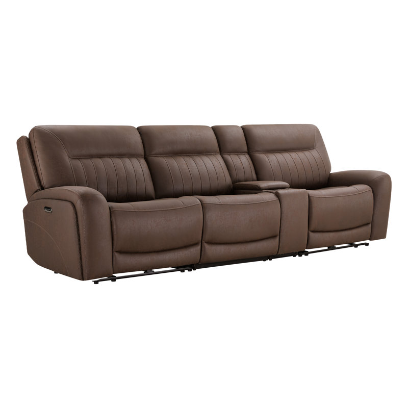 Upholstered Zero Gravity Power Reclining Sofa, Splash  Chocolate