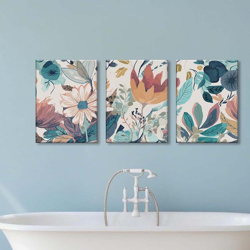 3 Piece Wrapped Canvas Print, 30 cm H x 40 cm W
