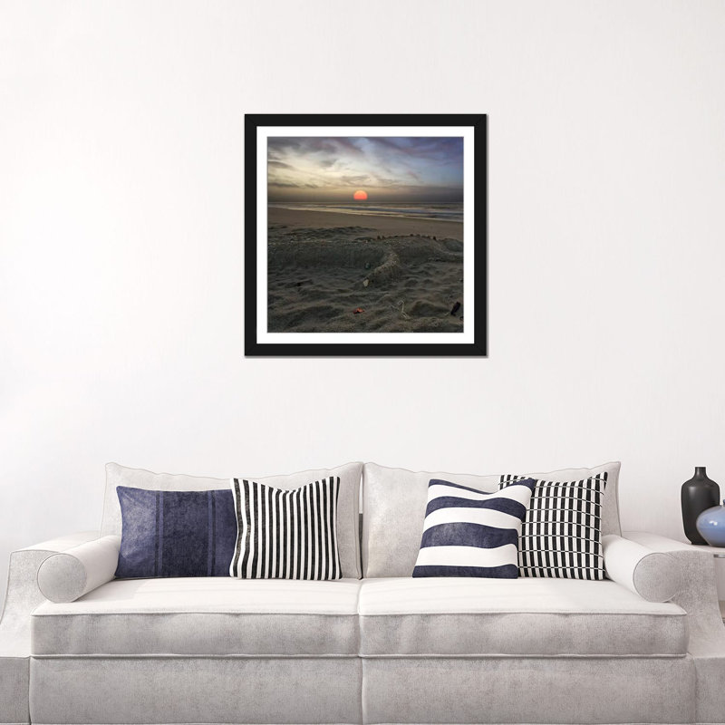 Cityscape panoramique, reproduction de photo sur toile houston, H 20 po x l 60 po x P 1,5 po, Noir, Cadre noir