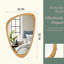 Miroir décoratif irrégulier à cadre en bois massif, pour chambre à coucher, salle de bain, salon, entrée-1534642906