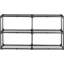 Support de rangement couvert robuste à 3 tablettes - pour la maison, le garage et le bureau. 220 lb par tablette, 660 lb au total. Acier noir robuste. Tablette H 55 po x l 14,08 po x H 31,26 po Prises