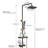 Height Adjustable Rain Shower Set, Wall Mount Rainfall Shower Head System for Bathroom and Hotel