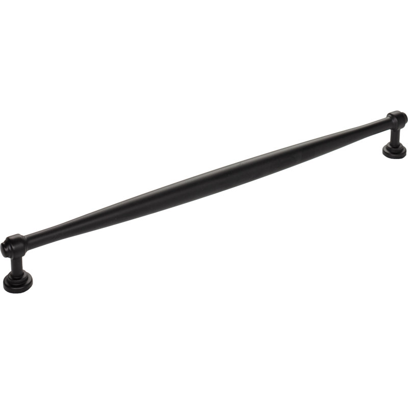 Ulster Bar Pull, Flat Black, 12" Center to Center